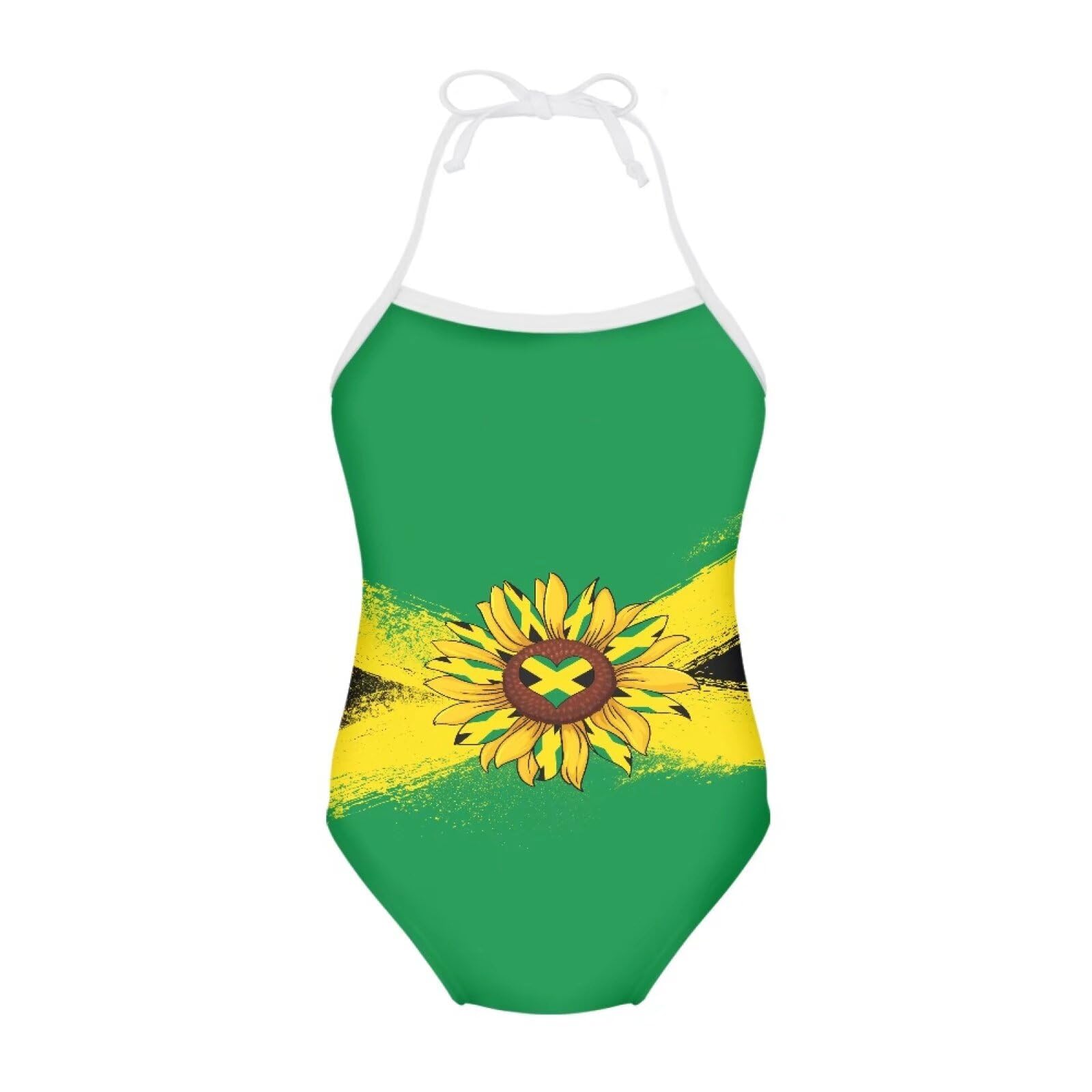 Girls One Piece Swimsuit Beach Bathing Suit Toddler Floral Halter Straps Swimwear for 1-10 Years