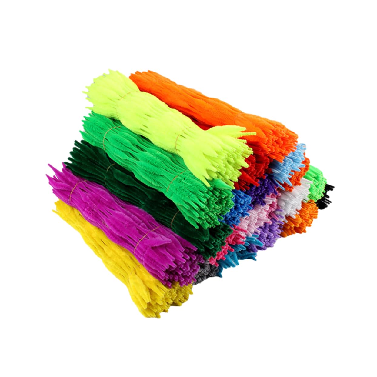 Holibanna 100PC Wavy Hair Twisted Sticks for Handmade DIY Crafts Educational for Kindergarten Creative Metal Silk Art Supplies for Imaginative Projects and Animal Tails