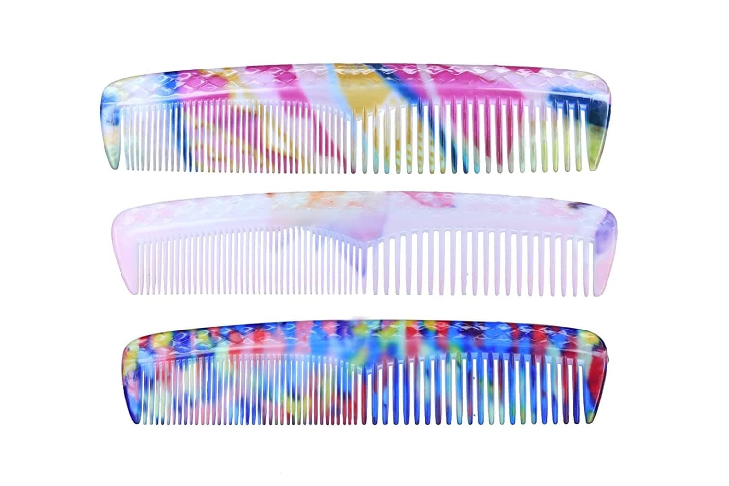 Maple Premium Dressing Detangling Printed Hair Comb Combo Set Italy Comb for Men,Women (Multicolour), Imported, Pack of 3