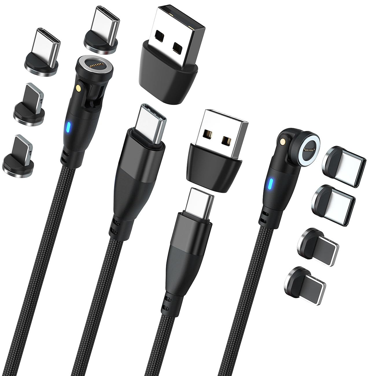 Cable Usb C Vers Usb C Court Cu00e2ble De Chargement 3 En 1 Compatible Micro-USB/USB-C/Lightning - 60 Cm [ Callstel Cable Usb C Vers Lightning