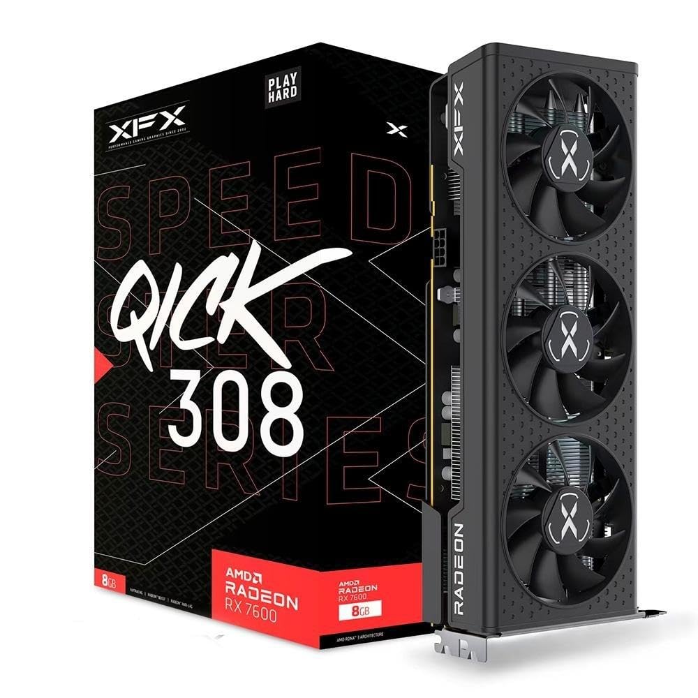 XFX Speedster QICK308 Radeon RX 7600 Black Gaming Graphics Card