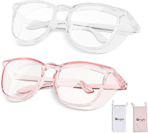 Miniatura 1 de Feaglo Lentes de seguridad, antivaho para mujeres y hombres, bloqueo de luz azul, elegantes gafas de protección para los ojos, escudo lateral
