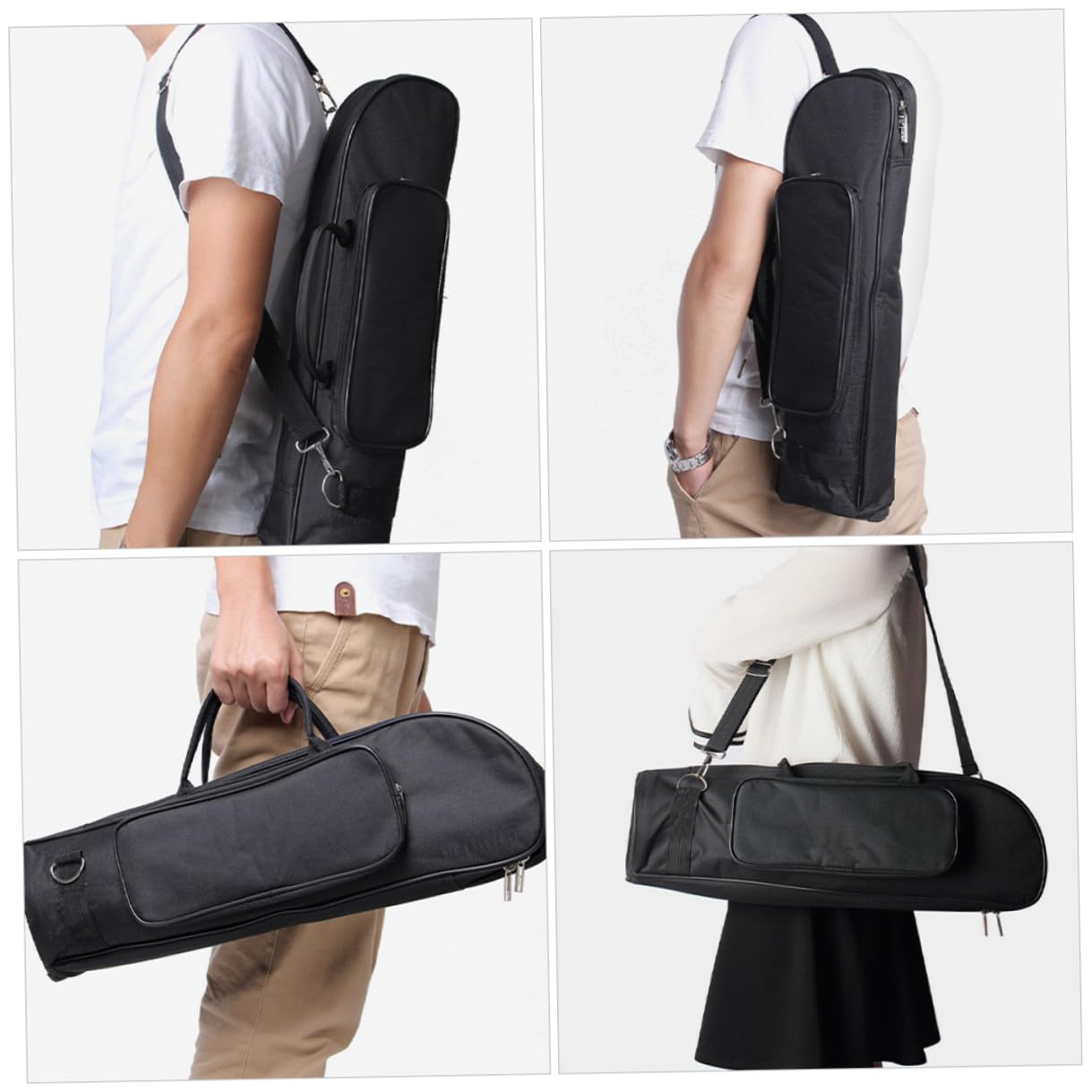 Funda Para Trompeta Pequeña, Bolso De Mano Tela Oxford Acolchada, Estuche Resistente Al Desgaste Para Músicos Jóvenes, Correa De Hombro y Compartimentos De Almacenamiento