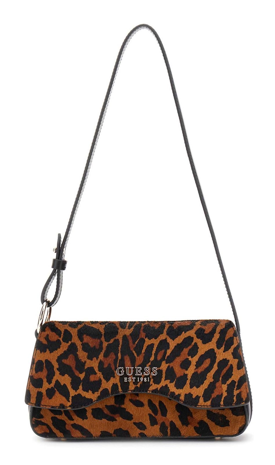 GUESS bolso de hombro Domitilla Flap Shoulder Bag Leopard marrón