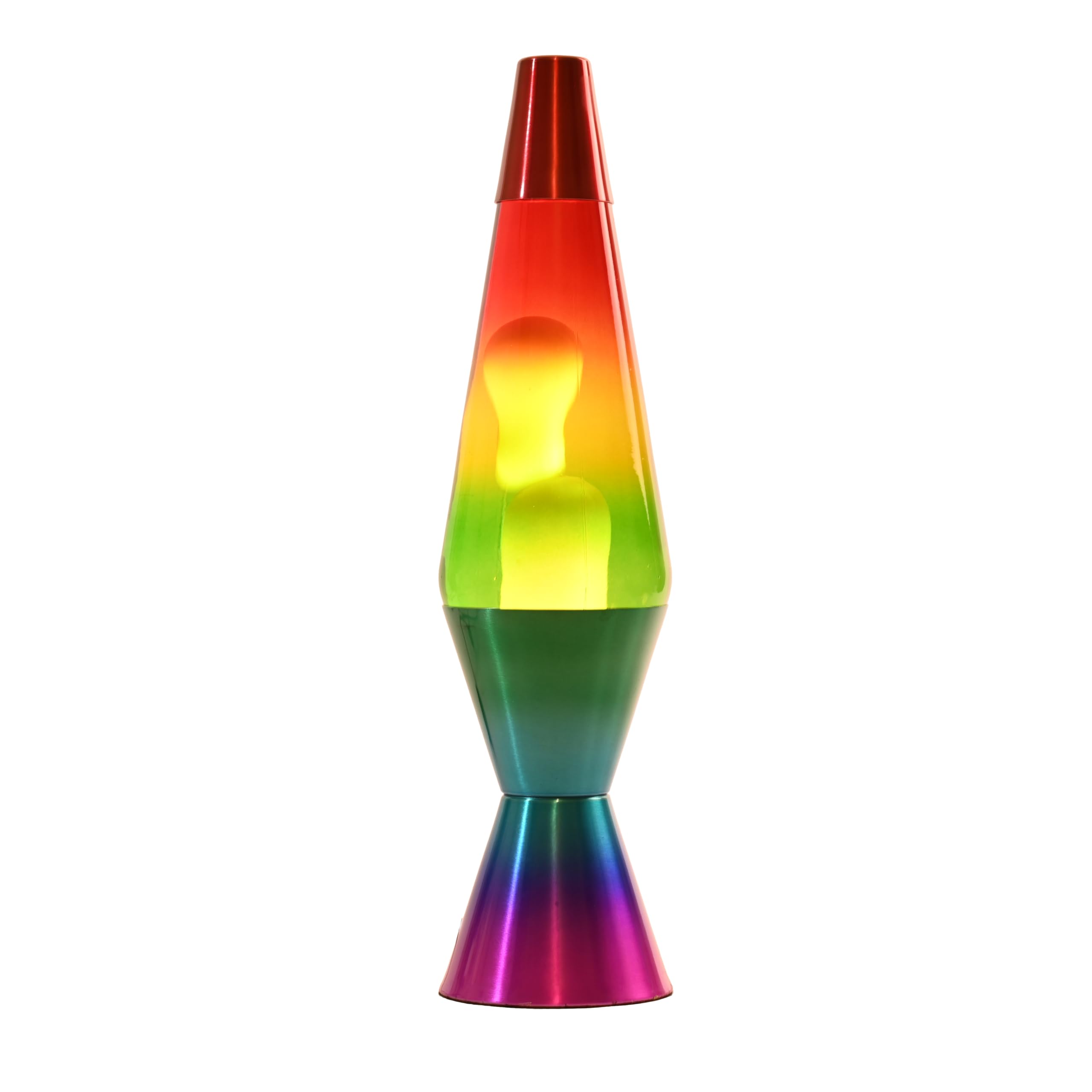 Funtime Gifts Multi-Coloured Science Museum 14.5" Volcano Lamp - Classic Lava Motion Lamp With A Rainbow Twist, Calms Active Minds