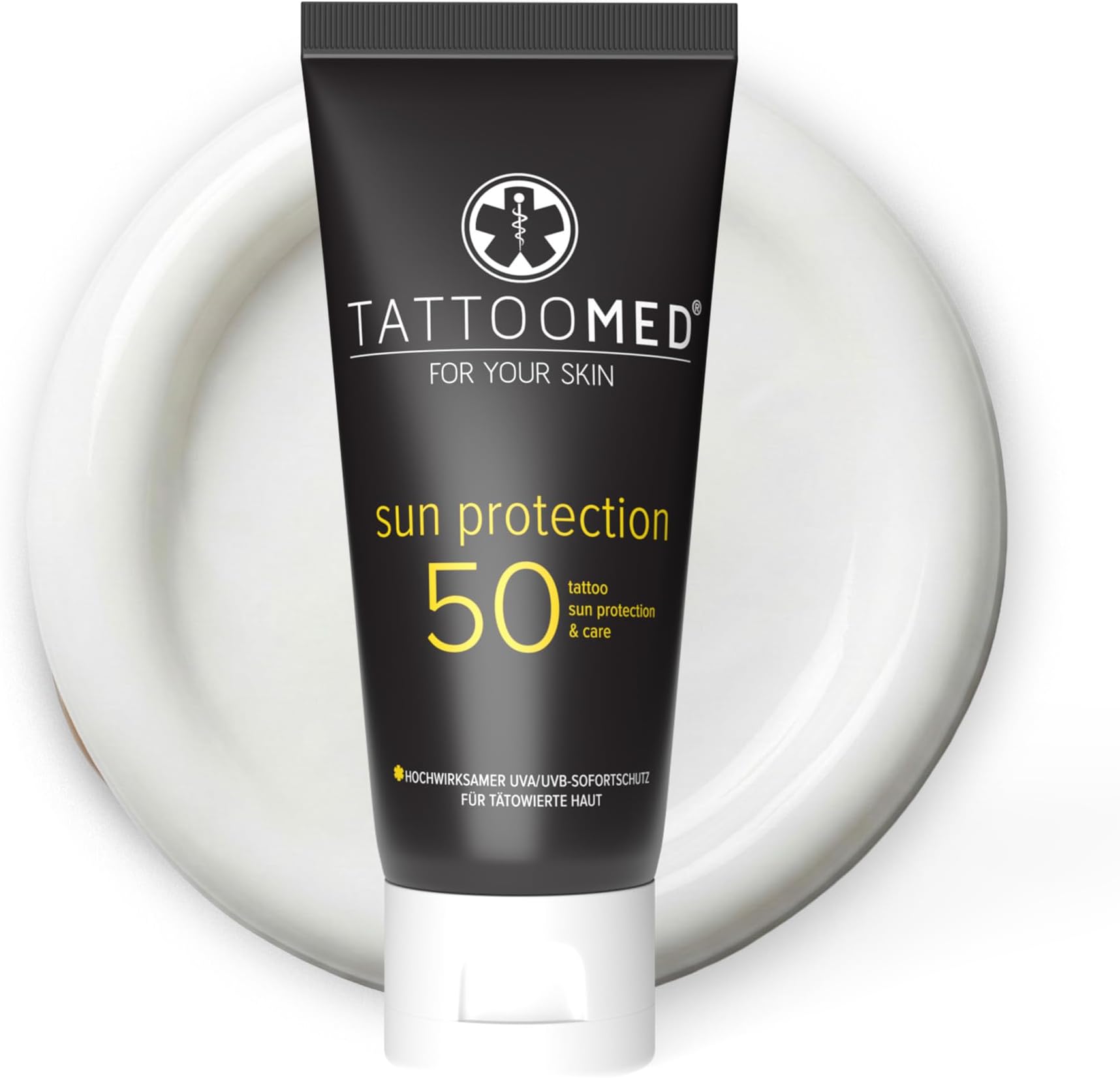 TattooMed Sun Protection FPS50 - Sun Cream For Protecting Sensitive Tattoos from Intense Solar Radiation - (1 x 100ml)