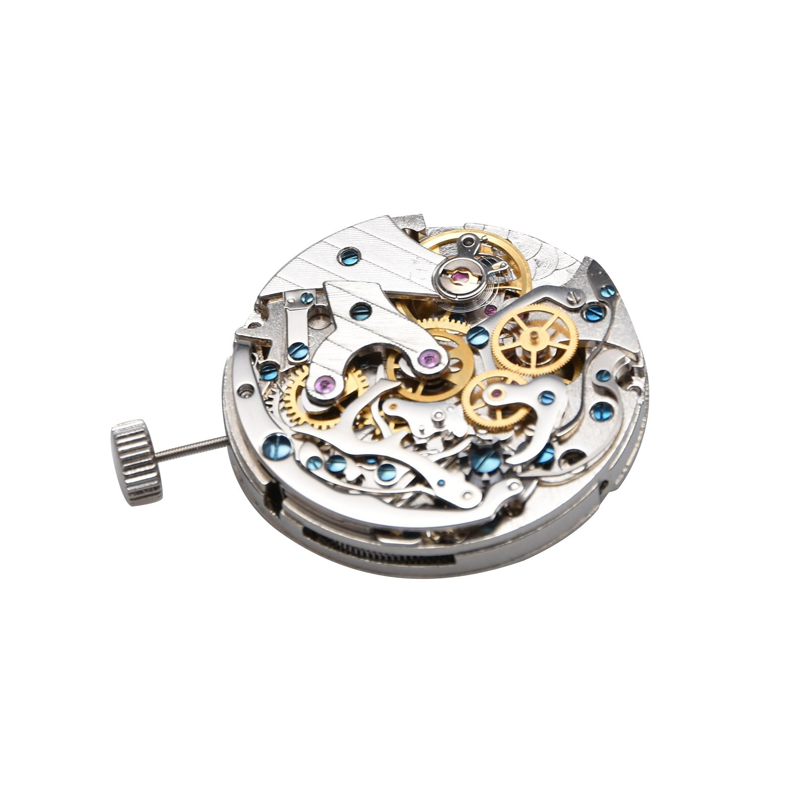 MOUDOAUER ST1903 - Mecanismo de reloj cronógrafo mecánico para relojería, componente de repuesto mecánico