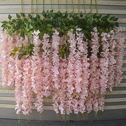 国際ブランド Uyoyous 24本入り 造花 藤の花 壁掛け 人工観葉植物 人工藤花 人工偽藤 おしゃれ つり下げ 花飾り インテリア飾り フェイクグリーン デコ 第1位獲得 Carlavista Com