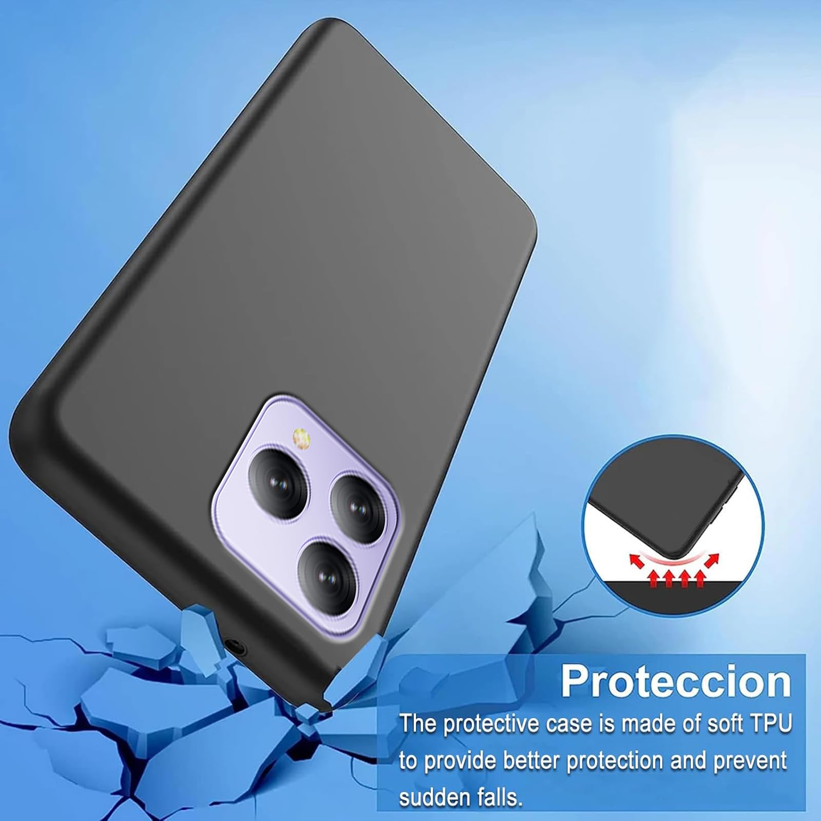 Coque Souple TPU + 2 Films Verre Trempé Pour Cubot A40 (écran 6.88") - Noir - Protection Anti-choc Et Anti-rayures