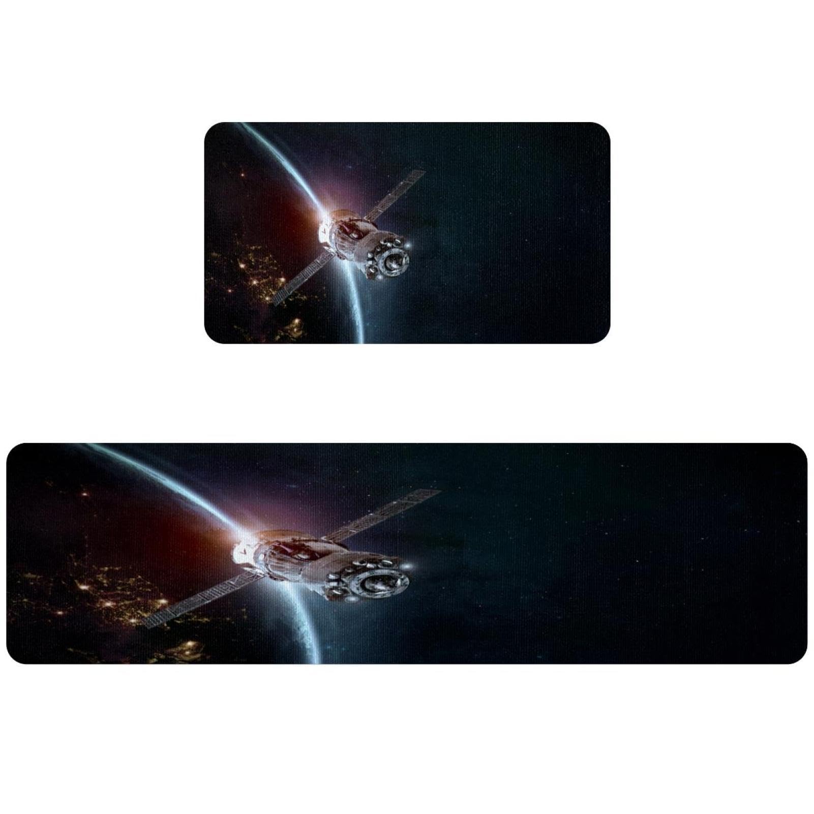 Tapete de cocina de 2 piezas VAPOKF de barco espacial alfombra absorbente