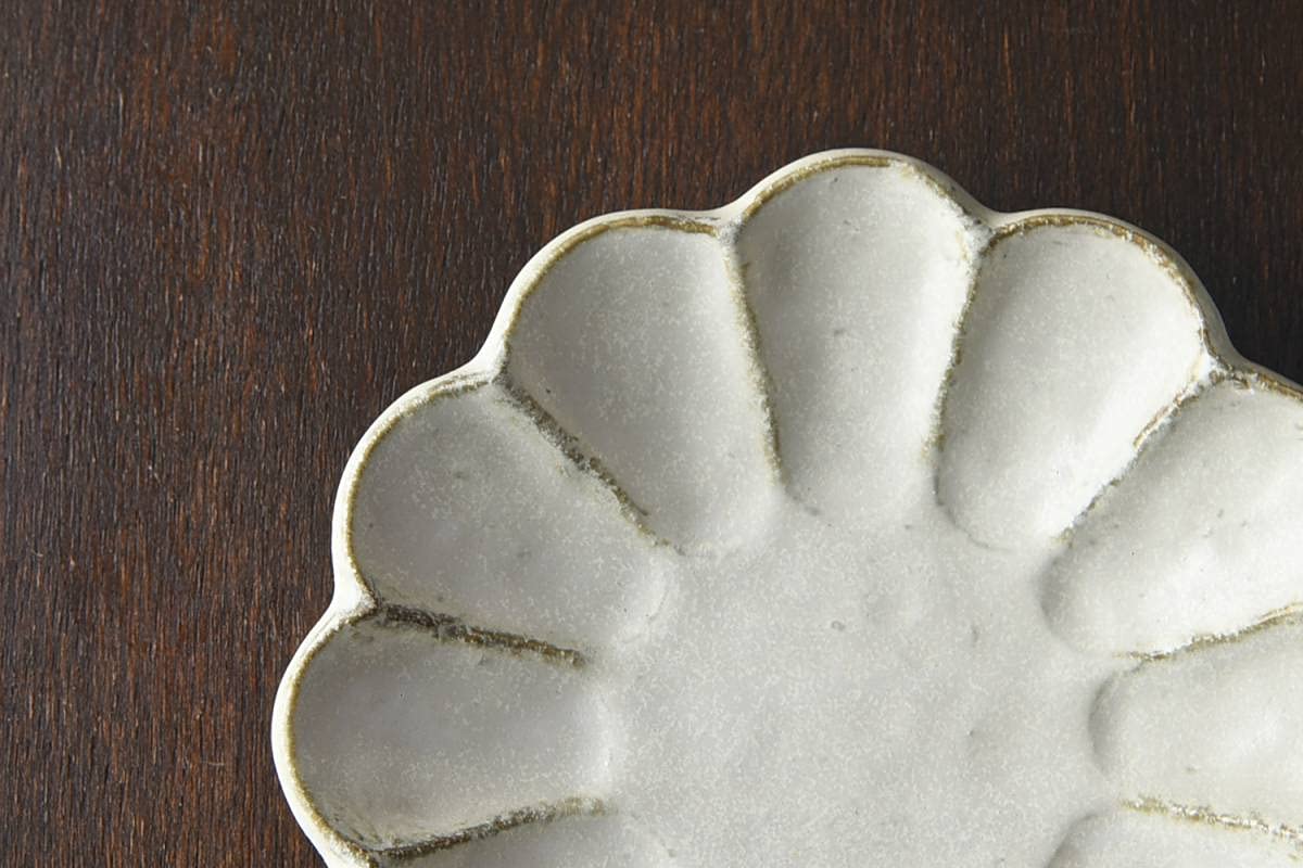 Amazon | 美濃焼 カネコ小兵製陶所 リンカ (輪花) 15.5cmプレート 白練