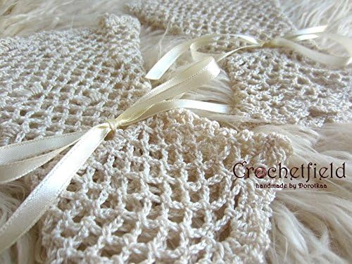 Crochet Mittens, fingerless gloves, Wrist Cuffs with satin ribbon, Fingerless, Bridal Accessories, Wedding Jewelry, victorian lace fingerless gloves, crochet cuff