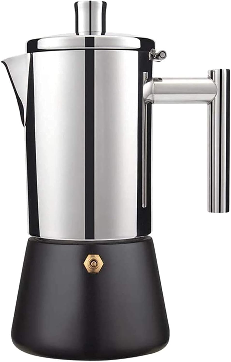 Stainless Steel Stovetop Espresso Maker Moka Pot Classic Espresso Moka Coffee Pot Stove Top Coffee Maker (Color : Silver, Size : 300ml)