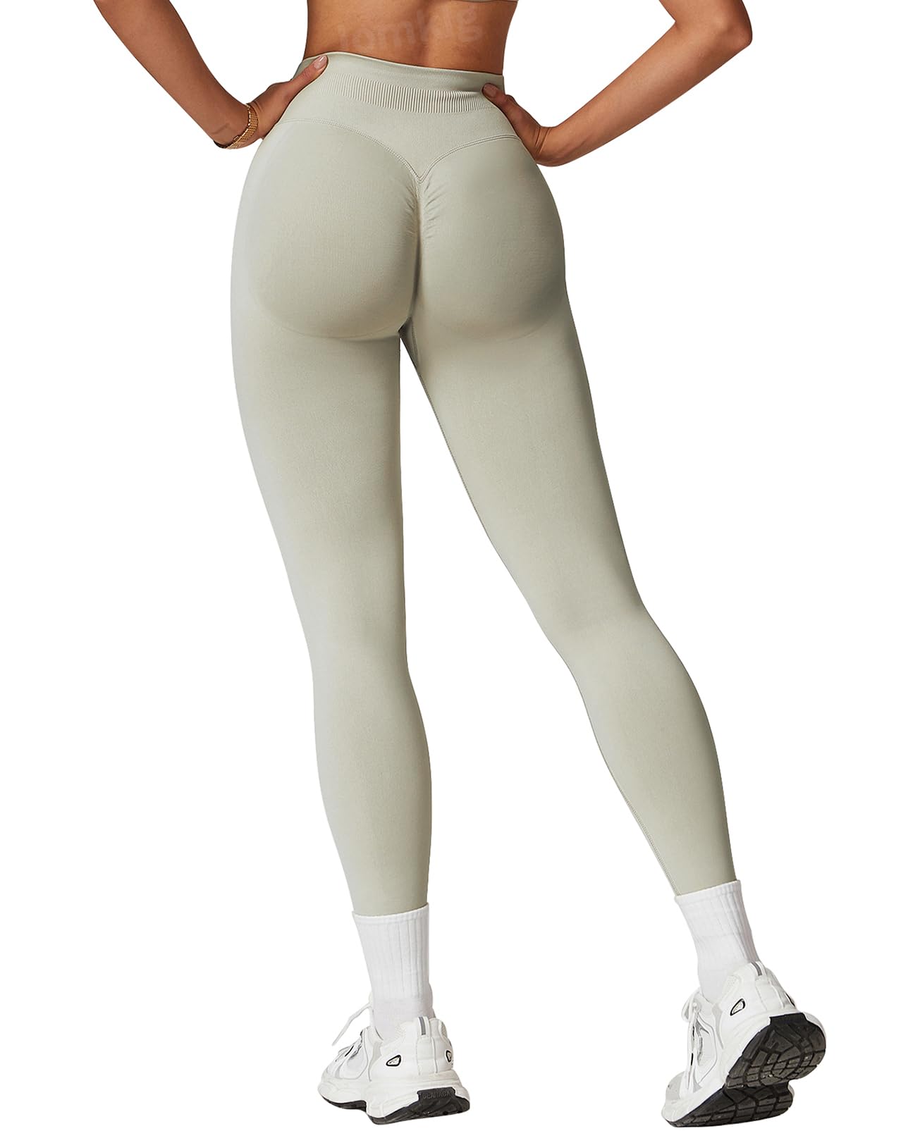 Womens Workout Leggings Seamless Tummy Control Yoga Pants Scrunch Butt Lifting Compression Gym Athletic Leggings