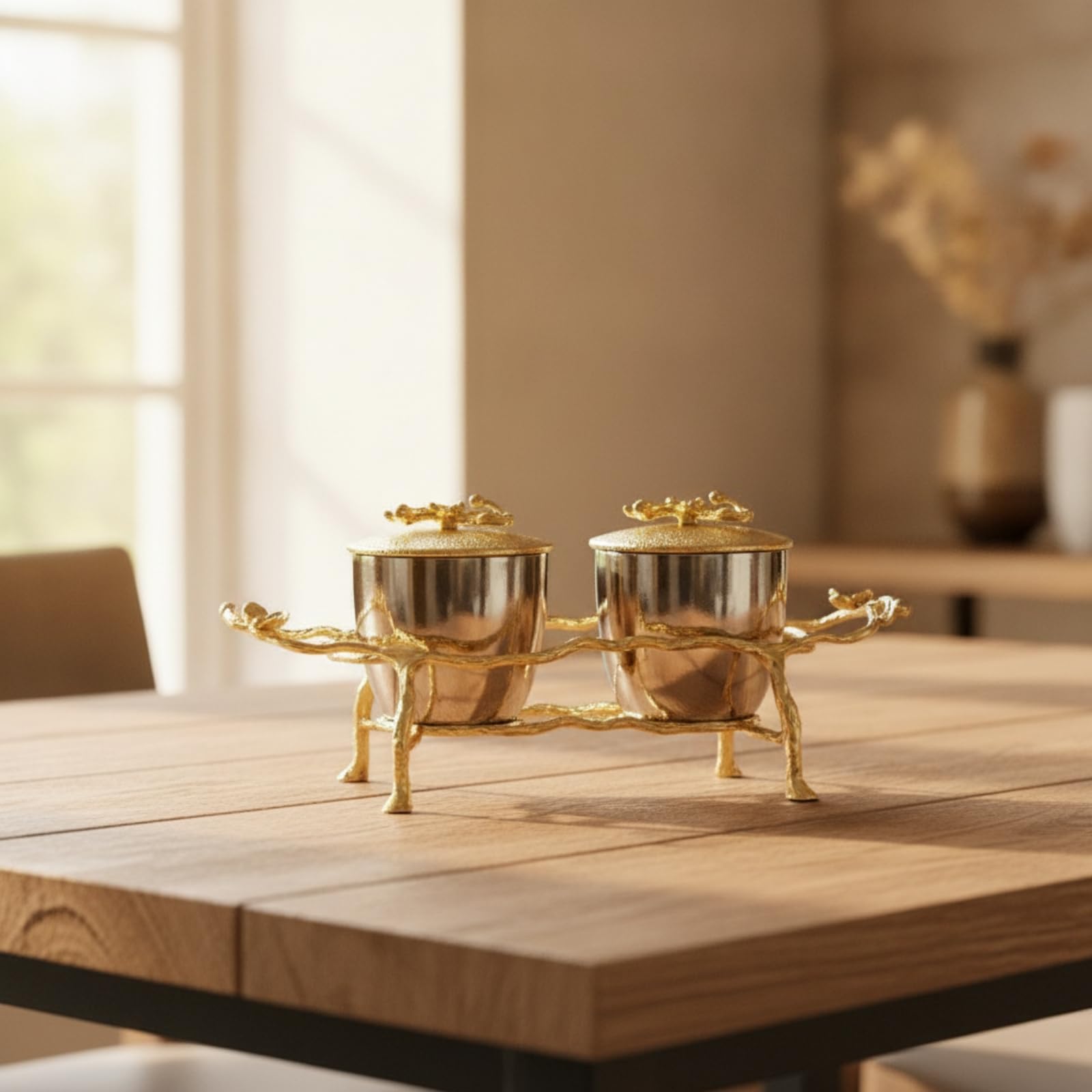 Juego Condimenteros con Soporte corativo Juego Salero y Pimentero Compacto Especiero para Comedor, Cocina