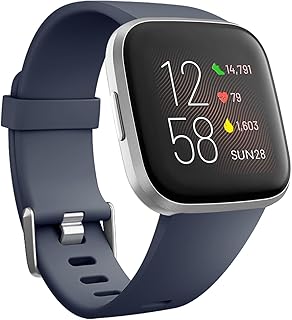 Wepro Compatible with Versa 2 Band Women, Soft Bands Compatible with Fitbit Versa Bands Men, Strap Compatible with Fitbit Versa 2/ Fitbit Versa/ Fitbit Versa Lite/ Fitbit Versa SE, Blue Gray, Large