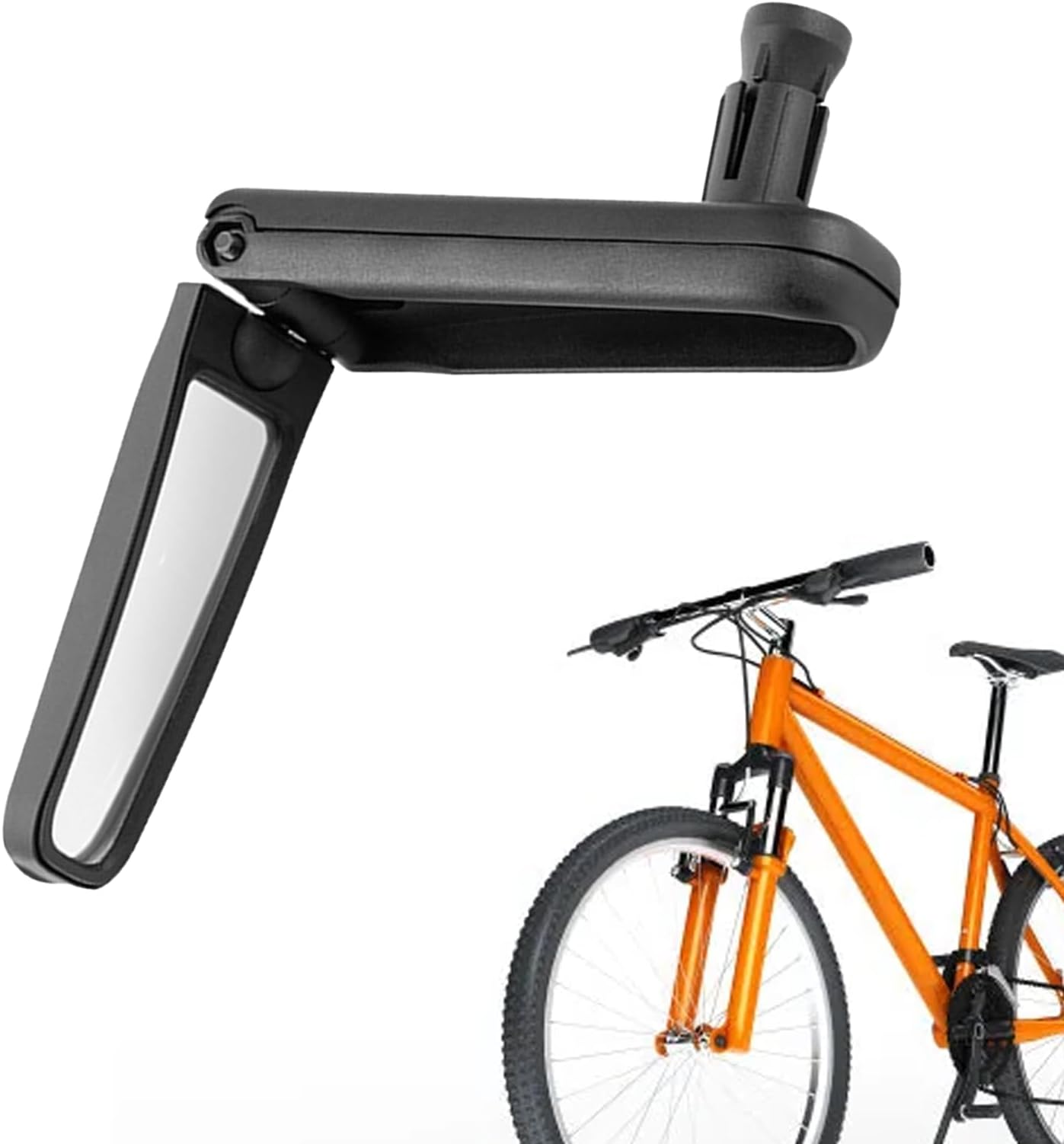 Handlebar Wheel Mirror, Bicycle Folding Mirror, Rotatable Safe Rear View Mirror, Foldable Look for Mountain Road , Scooter