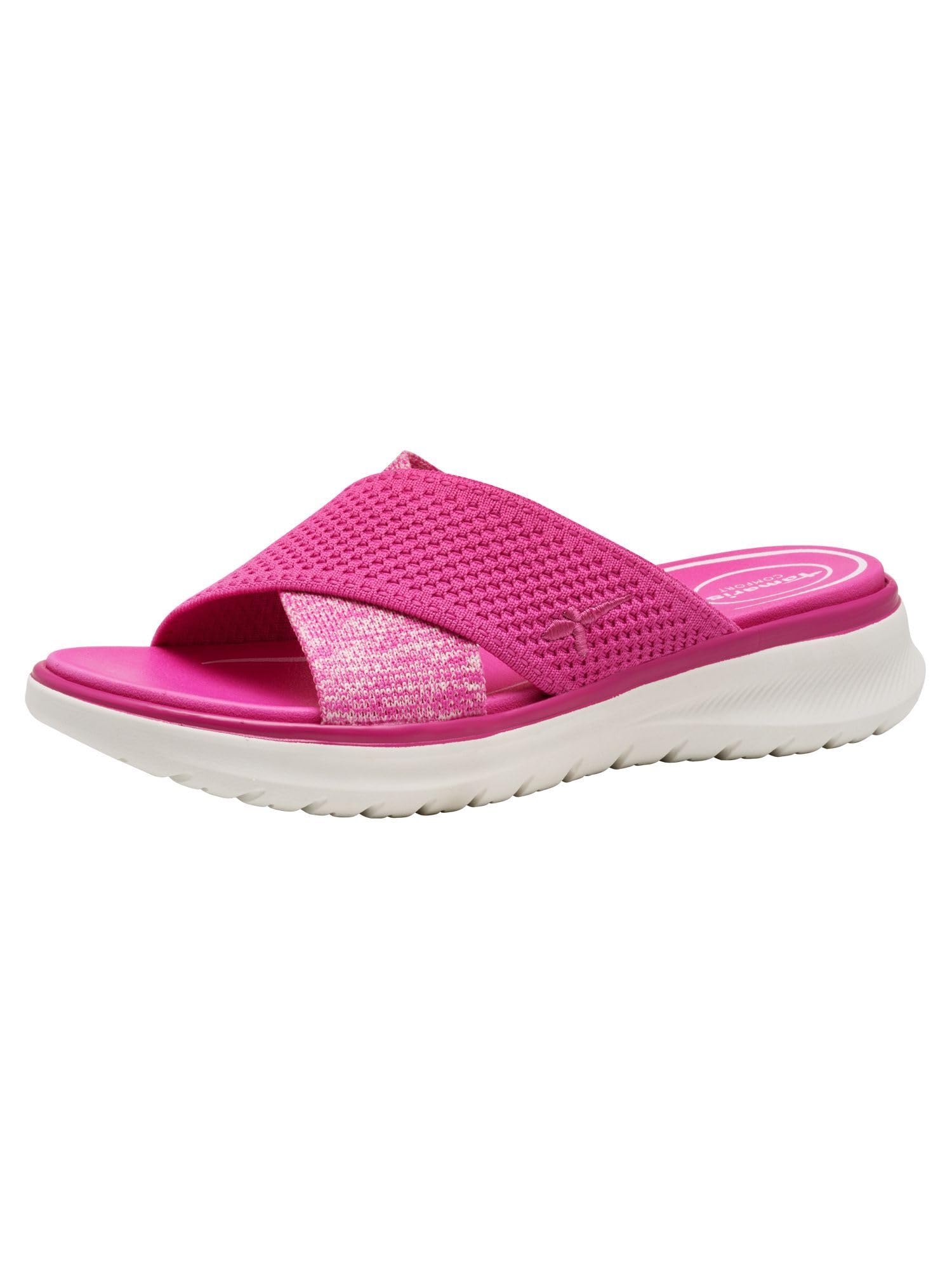 Tamaris Comfort Women’s Mules with Chunky Sole Vegan, Fuxia, 3,5 UK