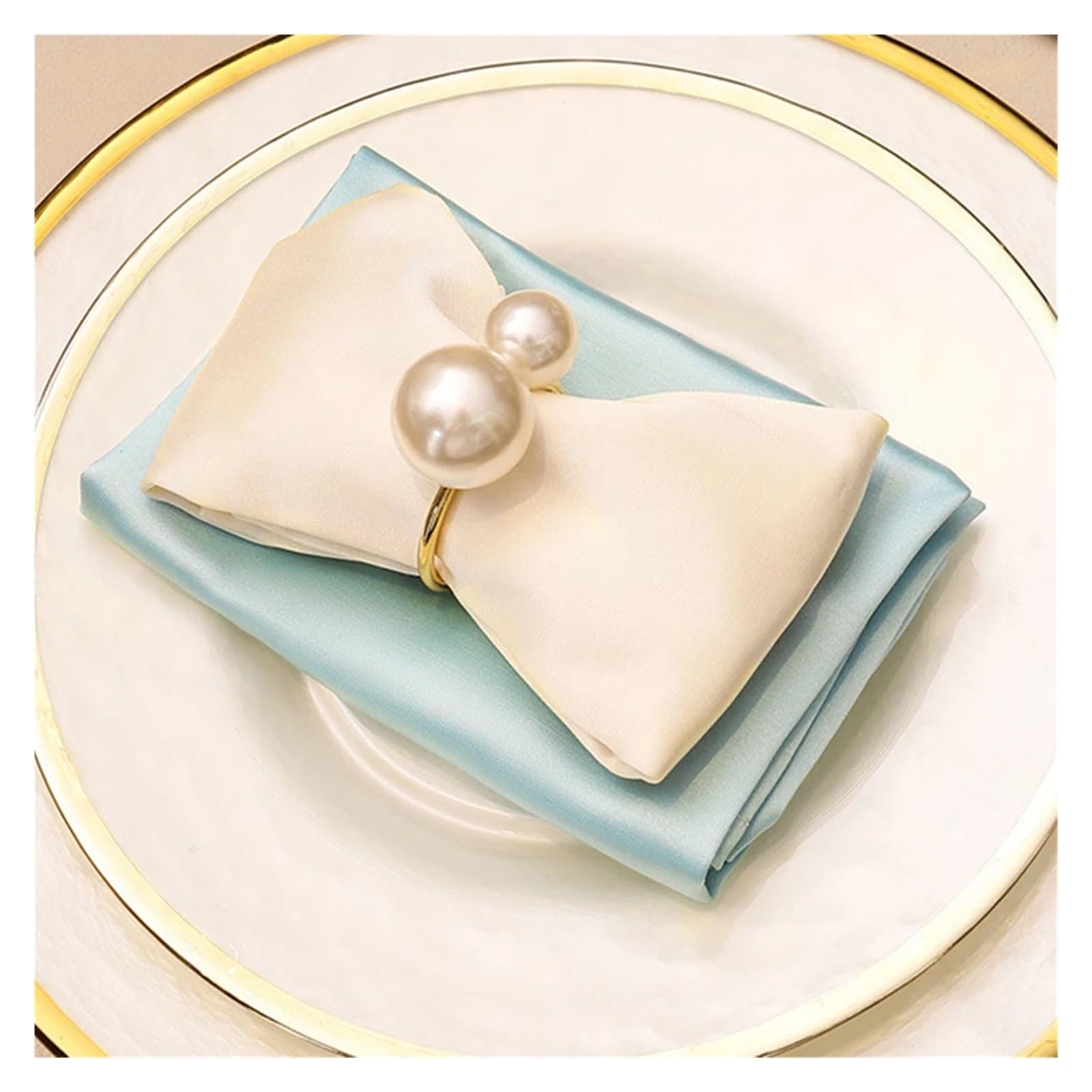 napkin rings 6PCS Valentine's Day Napkin Buckle,LOVE Letters Wedding Decoration Rings, for Family Dinner Birthday Party Table Decor(Beige)