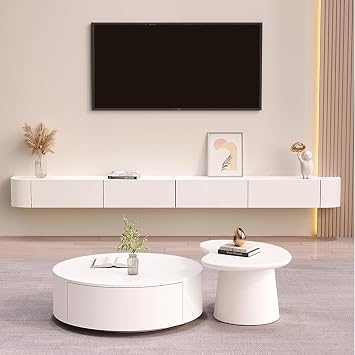 Wall-Mounted Floating TV Stand Entertainment Center with Storage Cabinet for Living Room, 160CM/62.9" Media Console, Modern Large TV Bench, Stylish Home Furniture Solution