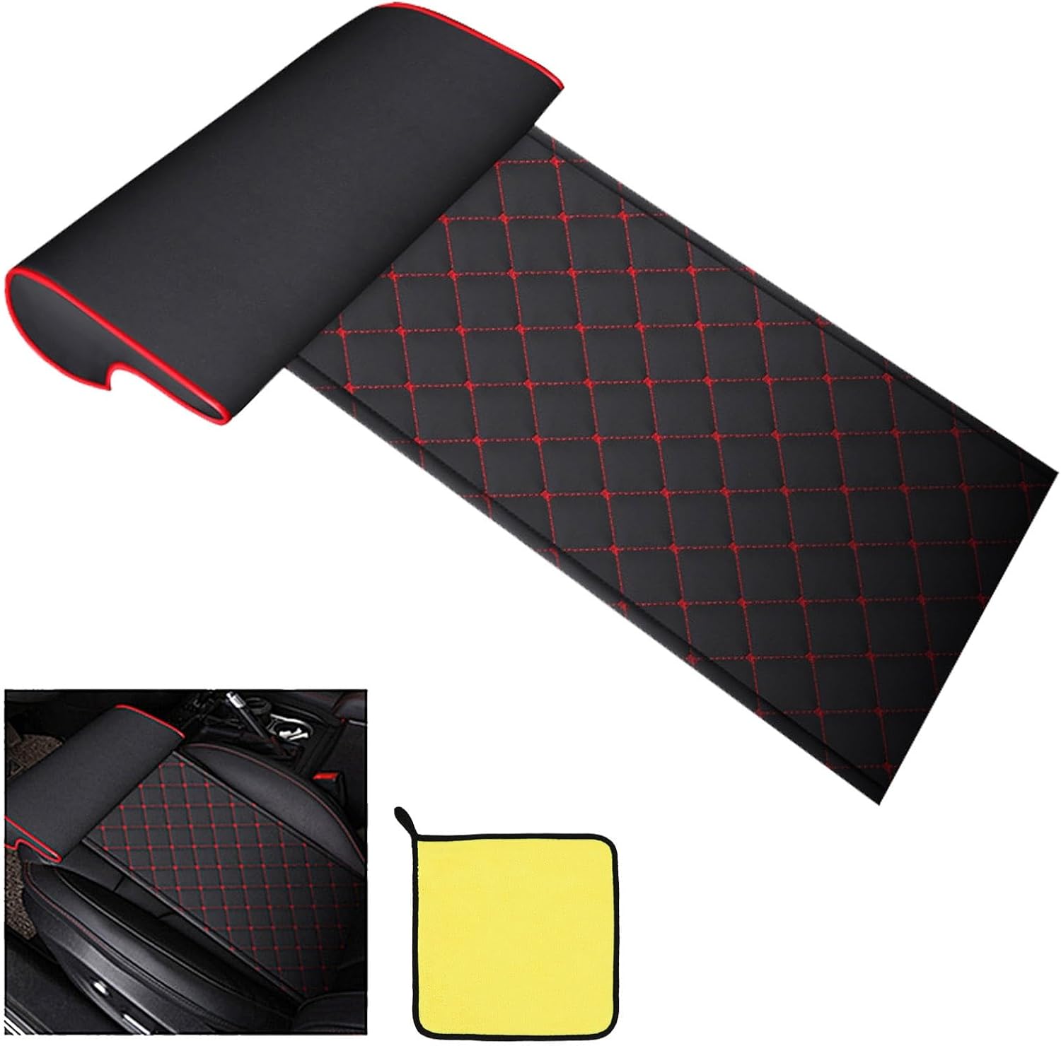 Car Leather Cushion， Knee Pad Thigh Support Pillow,Car Seat