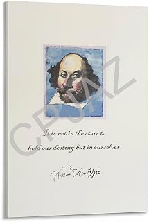 DBHUNHG William Shakespeare Inspirational Quotes from Famous Poets Canvas Painting Wall Art Poster for Bedroom Living Room Decor 12x18inch(30x45cm)