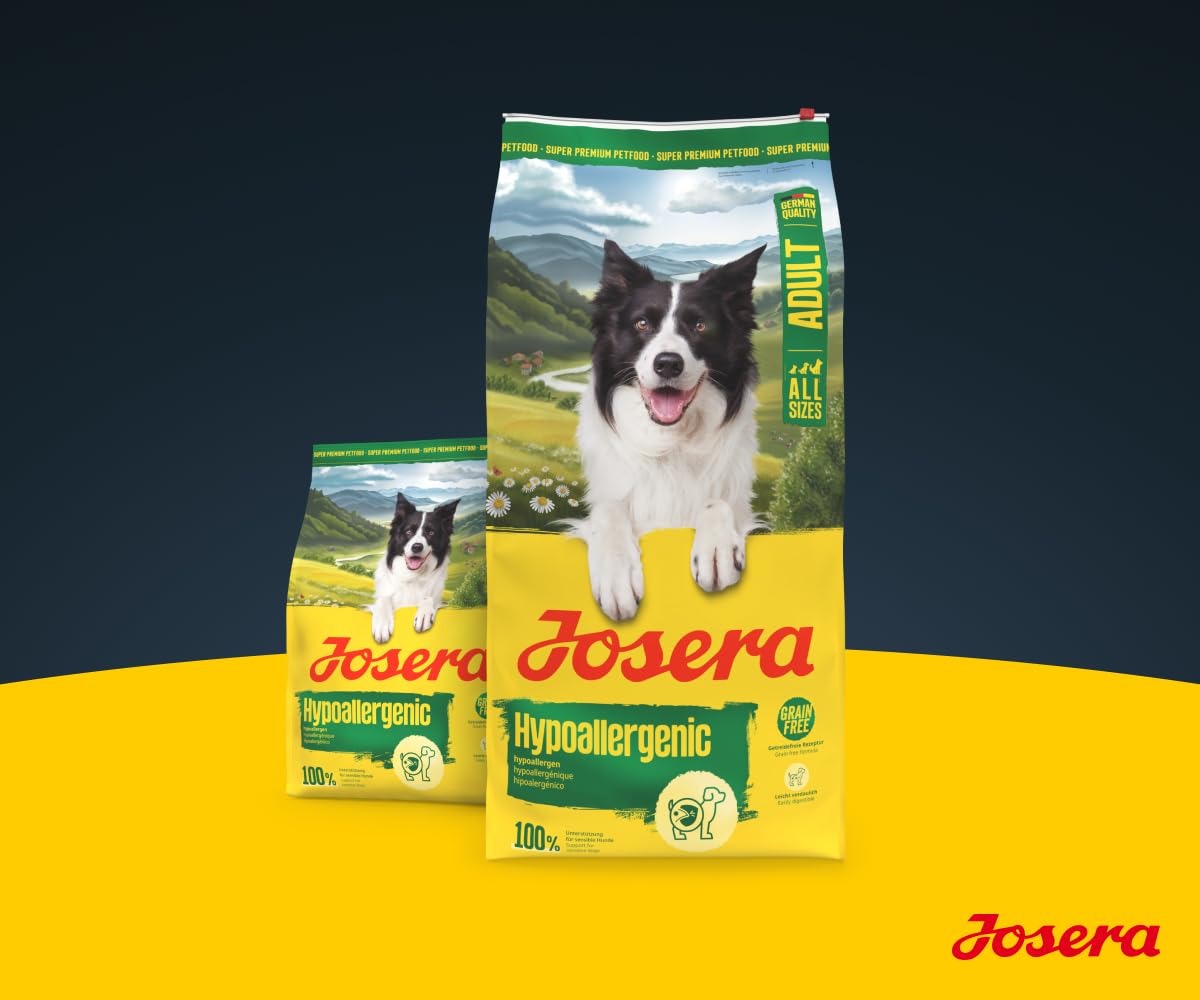 JOSERA Hypoallergenic (1 x 12,5 kg) | Adult | Premium Trockenfutter mit Insekten (Monoprotein) für Erwachsene Hunde mit Unverträglichkeiten | getreidefrei | hochverdaulich | 1er Pack