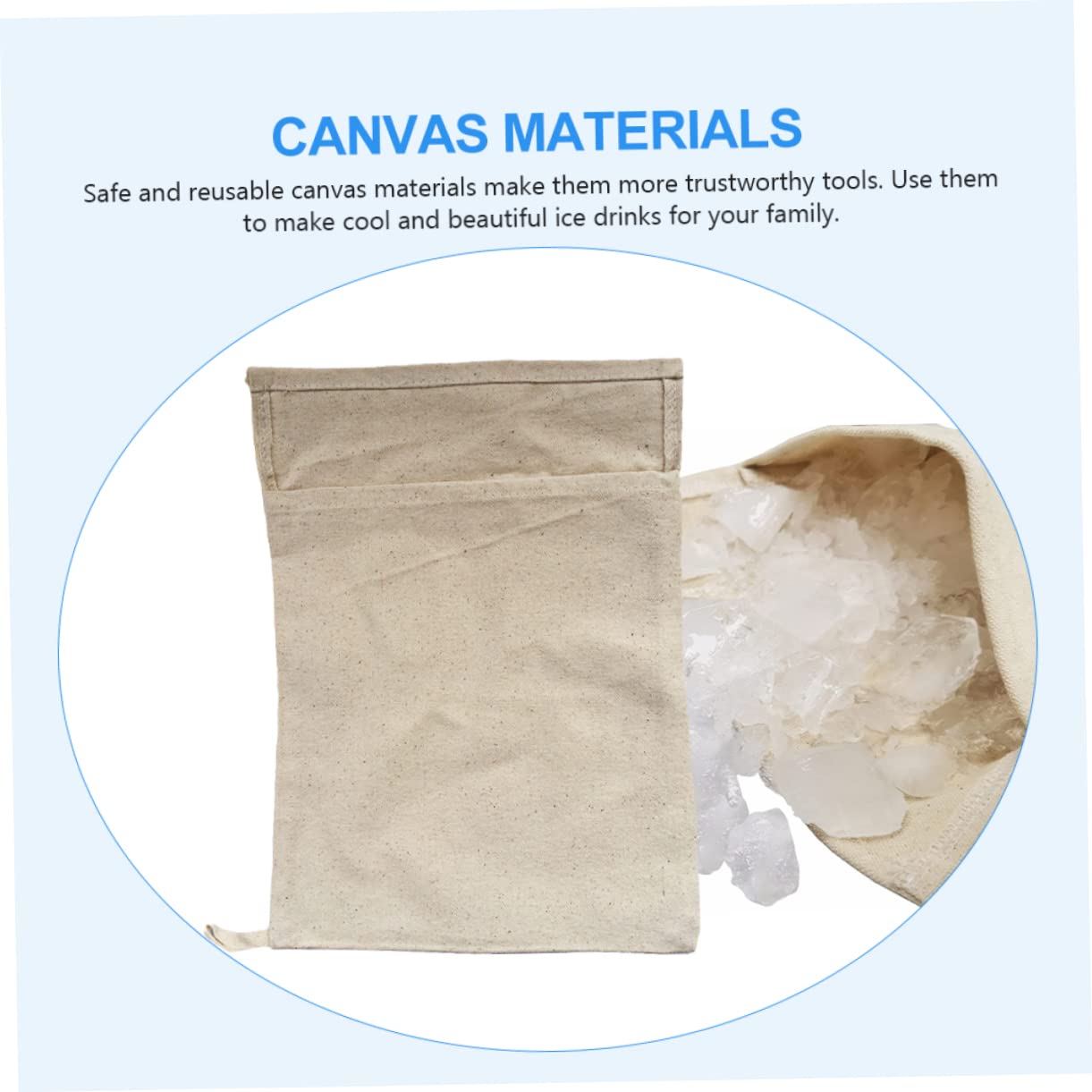 Unomor 3 Pack Lunch Ice Packs Reusable Crush Ice Bags for Bar Supplies Cotton Ice Bags Fabric Crushed Bag Dried Ice Bag Crush Ice Bar Accessories