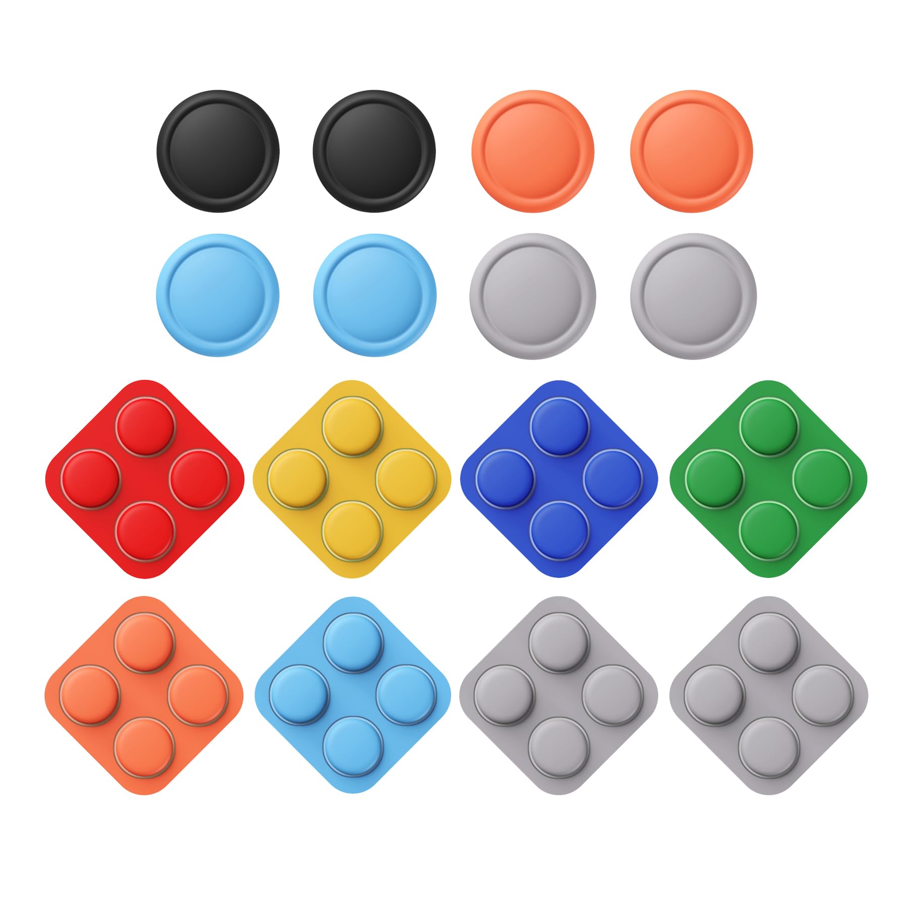 Amazon.com: PlayVital Button Caps + Thumb Grip Set for Nintendo