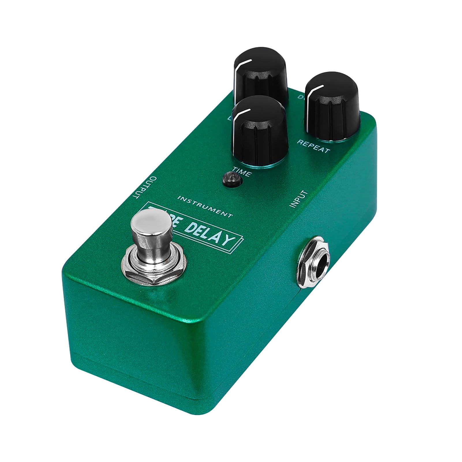 Pedal de Efectos de Guitarra Eléctrica, Retardo de Distorsión de Cinta con Tecnología Híbrida Digital de Señal Seca Analógica, Carcasa Totalmente Metálica True Bypass para Señales