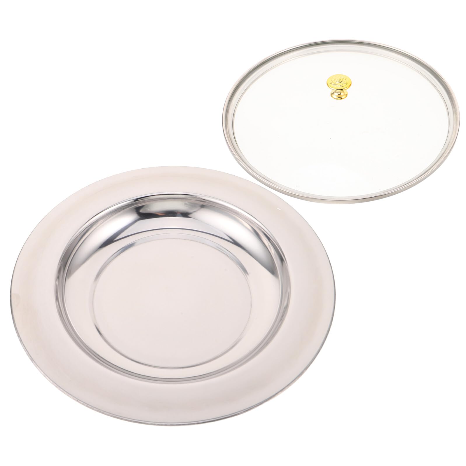 Plateau sainte communion doré avec couvercle en verre pour accessoires religieux de culte