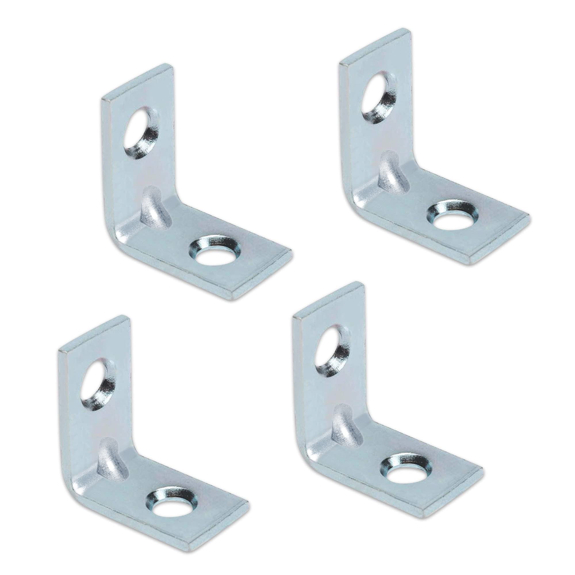 IMPEX Angle Bracket for Reinforcing Chairs and Tables | Pack of 24 |Shelf Bracket |Zinc Plated L Shape Bracket | Solid Shelf Support Joint Right Corner Brace (25 X 25 MM) — Amazon image 2