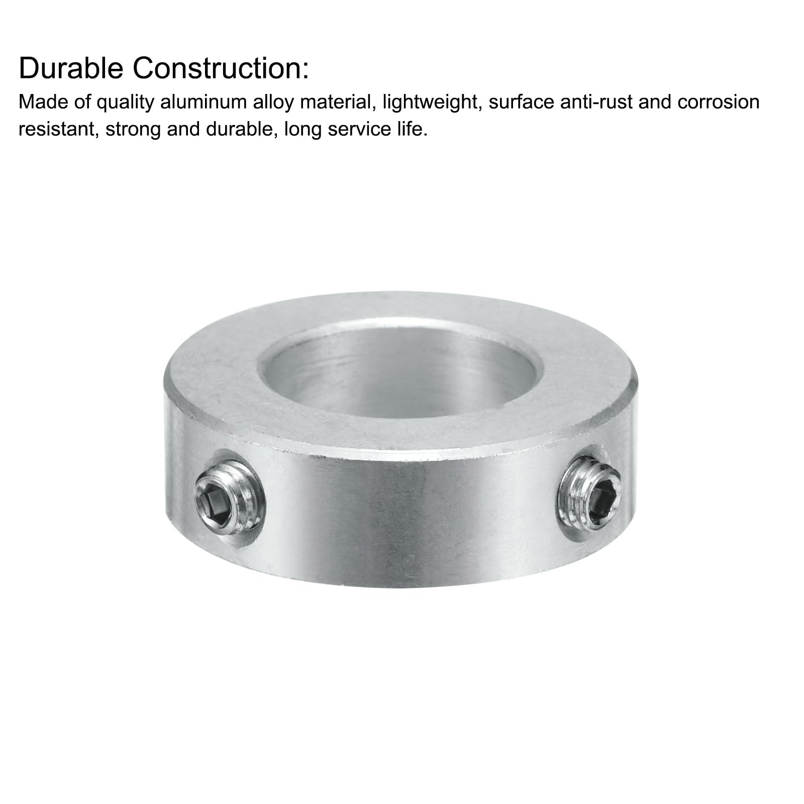 QUARKZMAN 8pz Collari a Vite Fissaggio 18mm Foro, Collari per Albero Alluminio, 32mm OD e 10mm Spessore, Collare a Vite di Bloccaggio, Collare Arresto per Guida Albero Lineare
