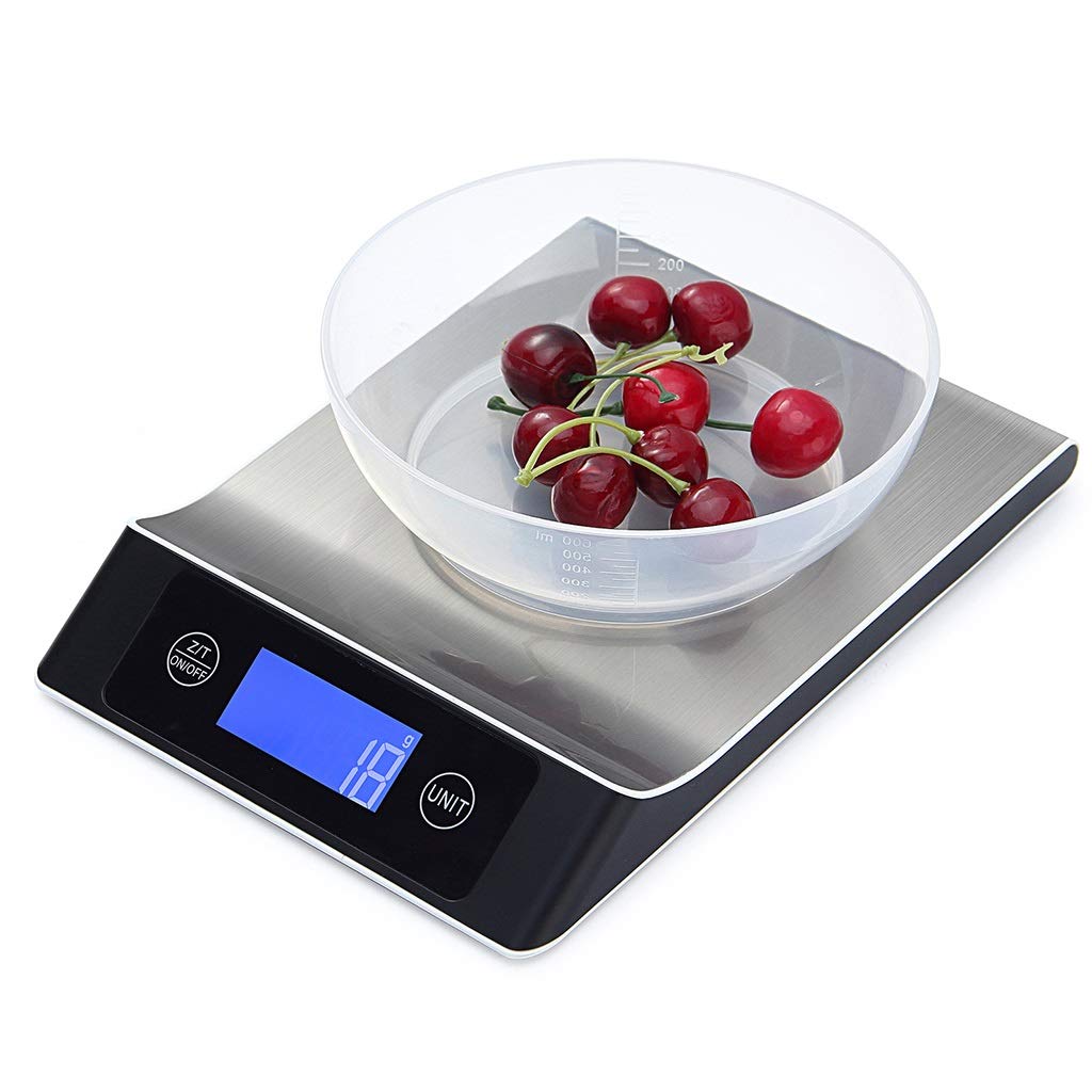 SaryEdge Stainless Steel Digital Food Kitchen Scale Large Multifunction Food Scale With Tare Function for Cooking Baking LED Display,10kg/1g,10kg/1g