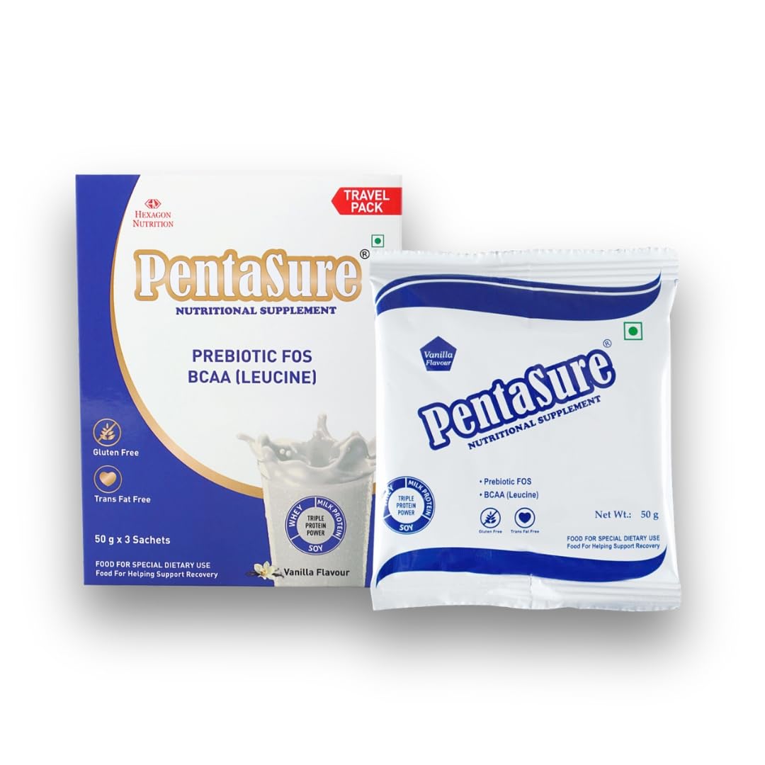 PentaSure Complete Balanced Nutrition | Daily Nutrition Protein Shake | Vanilla - 1kg | Whey, Milk & Soy Protein Blend | BCAA (Leucine) & Prebiotic FOS | Supports Energy, Immunity & Muscle Health — Amazon image 12