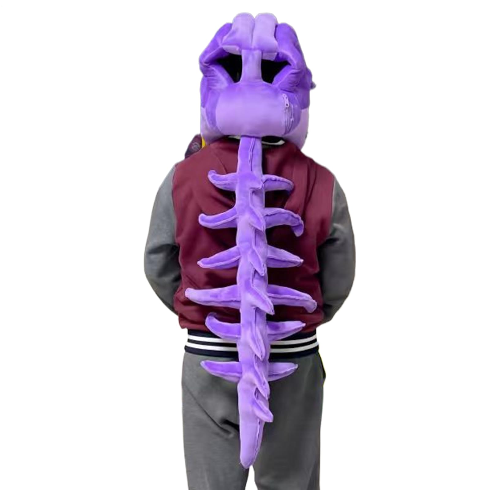 Costume da scheletro di dinosauro - Costume di peluche da 116 cm per adulti con effetti sonori, tuta ossea realistica, tuta per giochi di ruolo, costume cosplay di Halloween | Tuta teatrale v