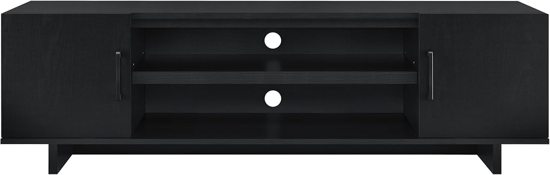 Ameriwood Home Southlander TV Stand لأجهزة التلفزيون حتى 65 بوصة ، Black Oak
