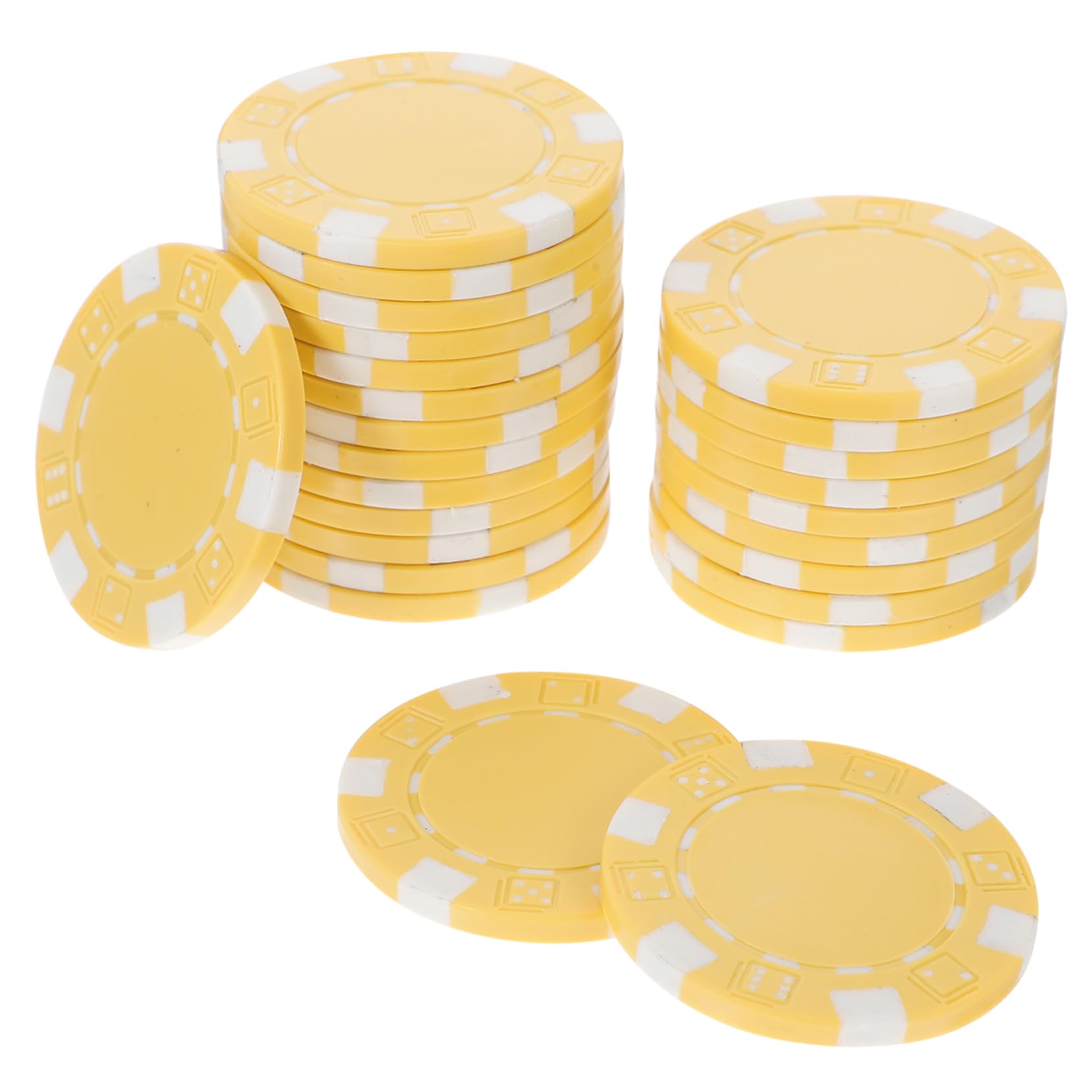 50pezzi Chips Di Gioco Impilabili Plastica Per Poker Gettoni Per Contare Professionali Per Feste e Serate Di Gioco Di Accessori Per Giochi Da Tavolo