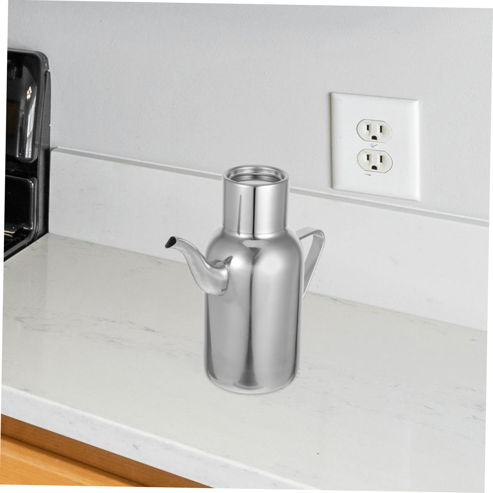 Mipcase Distributore Olio in Acciaio Inox 304 da 800ml Beccuccio Antigoccia, Bottiglia per Olio D’oliva e Aceto per Cucina Domestica, Ristorante e Buffet