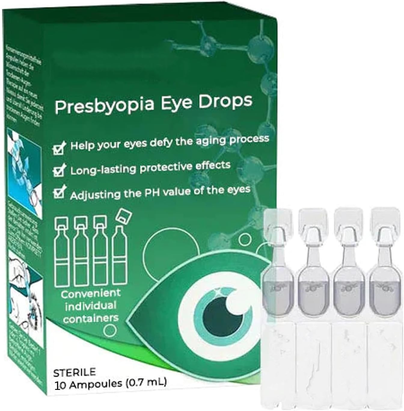 Presbyopia VisionRestore Eye Drops, Presbyopia Recovery Treatment Drops, Presbyopia Eye Drops, for All Seniors (1box)