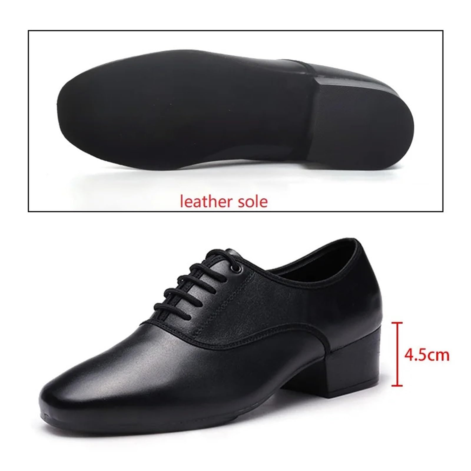 Scarpe da Ballo da Uomo Scarpe da Ballo in Pelle Uomo, Scarpe Sportive quadrate, Soft, Latino Moderne, Ginnastica Valzer