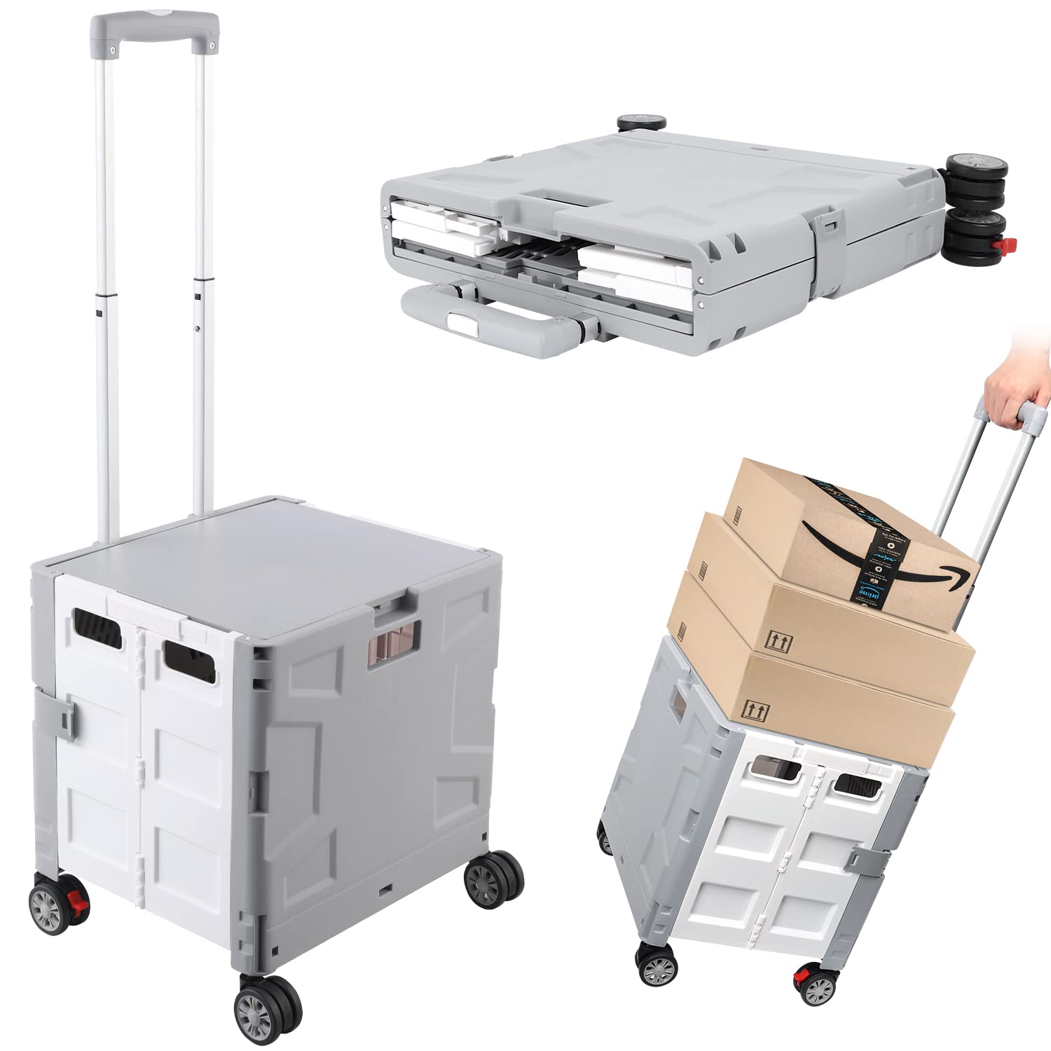 Buy Tools Foldable Shopping Trolley Box With Secure Lid, Heavy Duty