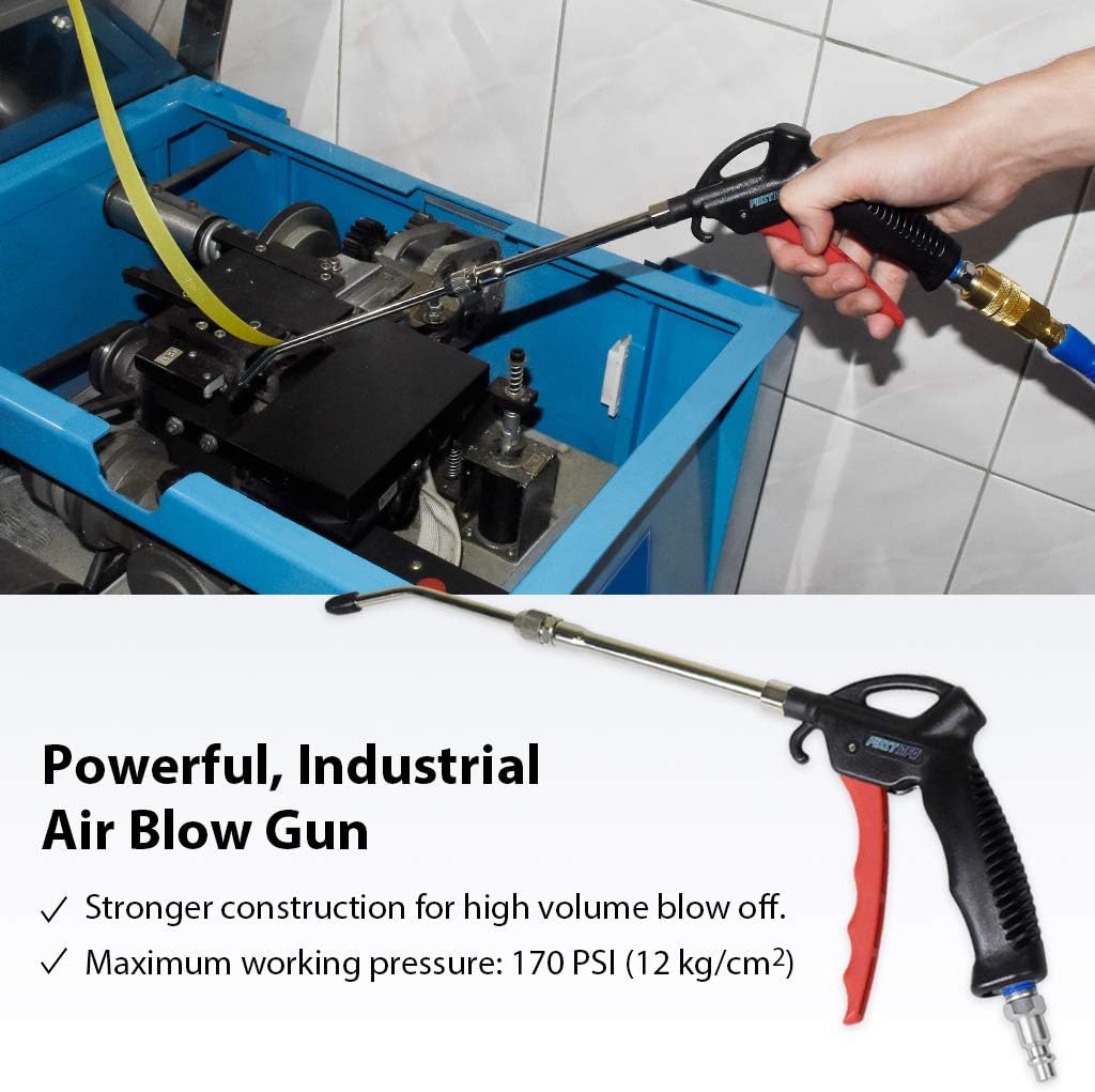 FIRSTINFO Air Duster Blow Gun with Range 8.46~12 Inch (215-305 mm) Adjustable/Extendable Air Flow Nozzle Dust Blower Cleaner (Extendable)