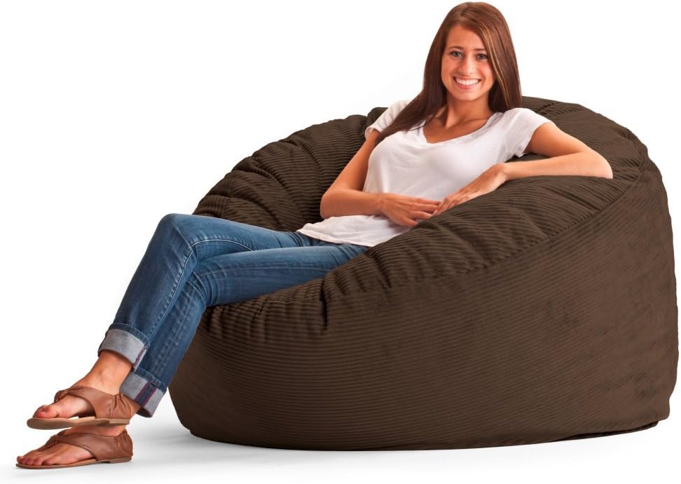 Comfort Research Fuf Large Bean Bag Sofa Fabric: Wide-Wale Corduroy Chocolate