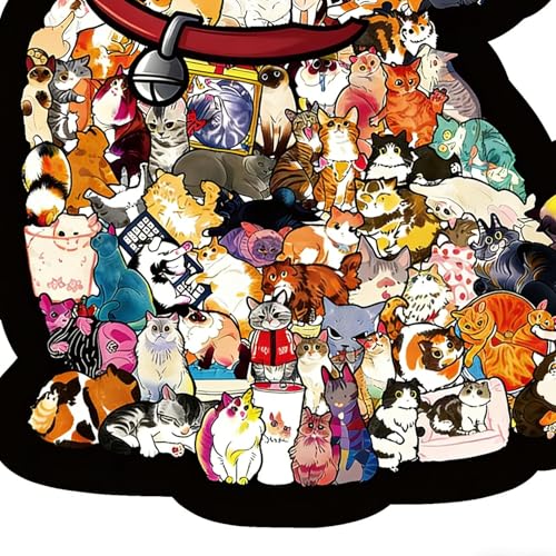 Puzzle de madera de gato con ingeniosas piezas de rompecabezas 6