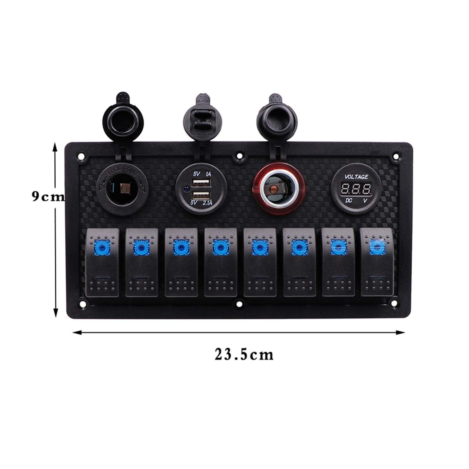 4 5 8 Gang Light Auto Rocker Switch Panel, do samochodu, kampera, łodzi, jachtu, wyłącznika obwodu 12 24 V