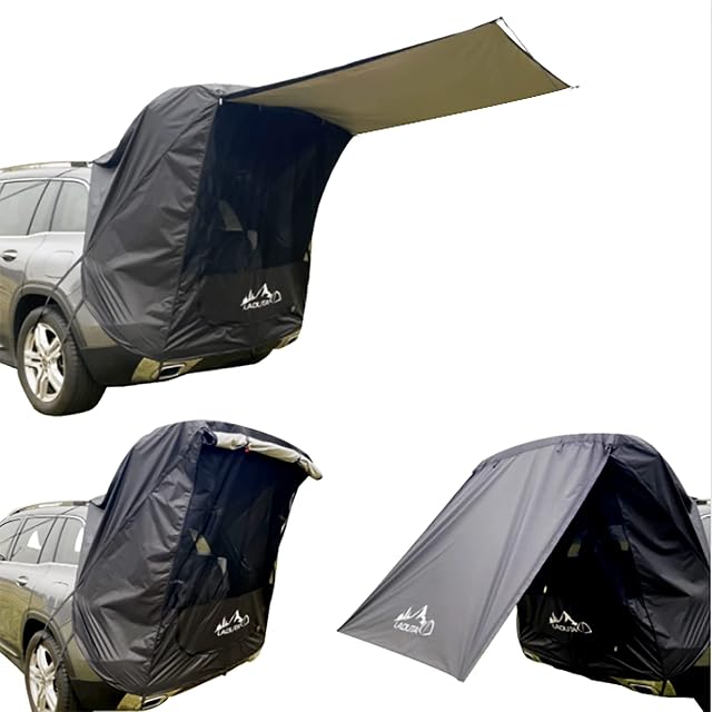 Car Tent Camping Tailgate Awning - SUV Tent Canopy Fishing Shelter - Tailgate Tent Awning Canopy -Rear Tent Car Awning Canopy - Car Awnings For Camping Shade Canopy - Van Awning Tent with Mosquito Net