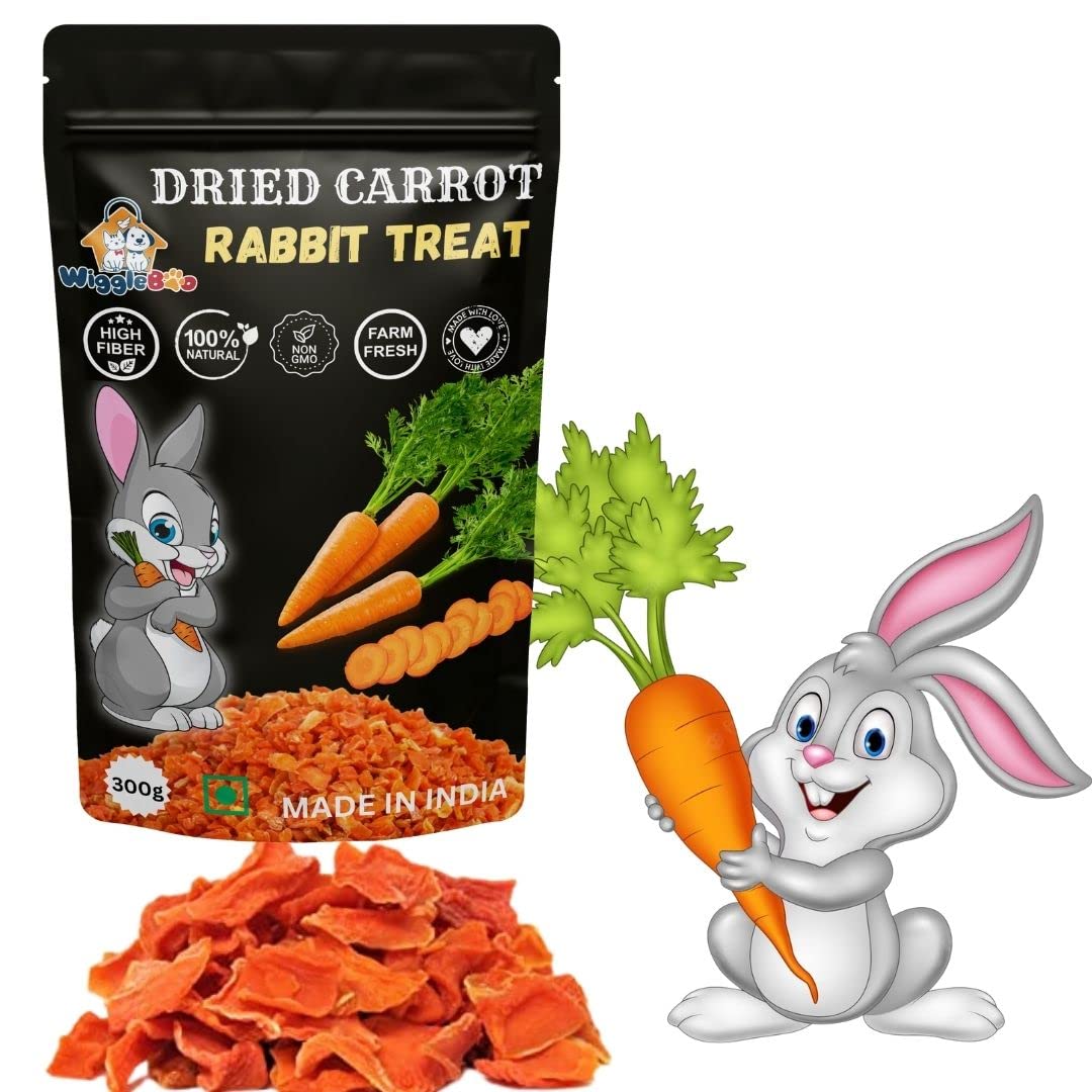 Treats for Rabbit || Wholesome and Delicious Dried Carrot || Packed with Nutrients for Optimal Health & Happiness || (300g)