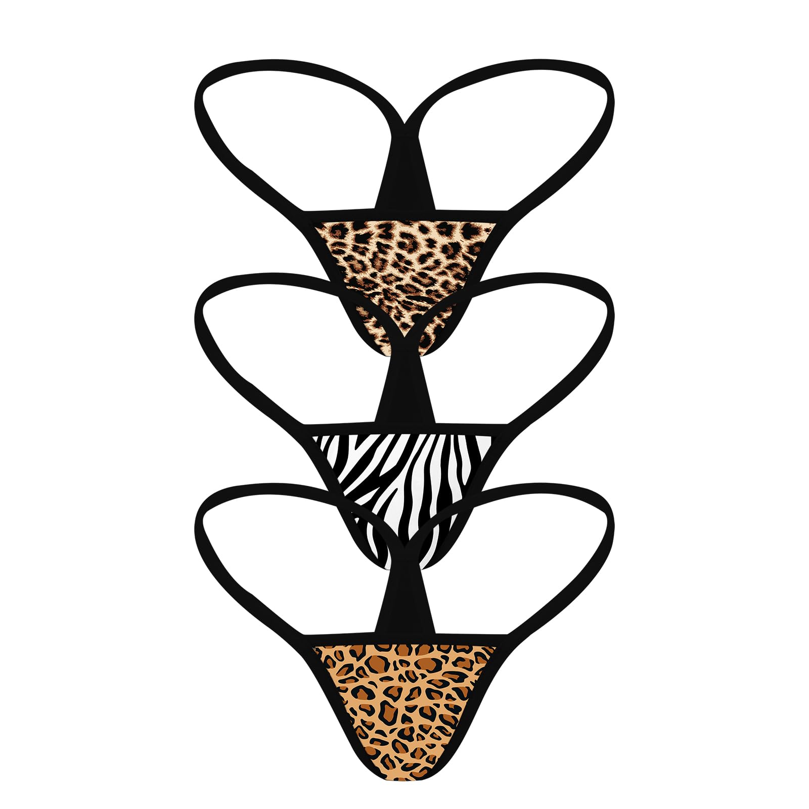 ETAOLINE Women's Low Rise Micro Back G-string Tiny Thong Panty