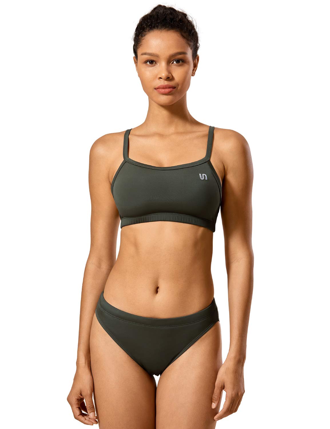 Buy Women's Athletic Bikini Workout TwoPiece Sport Swimsuit Online at